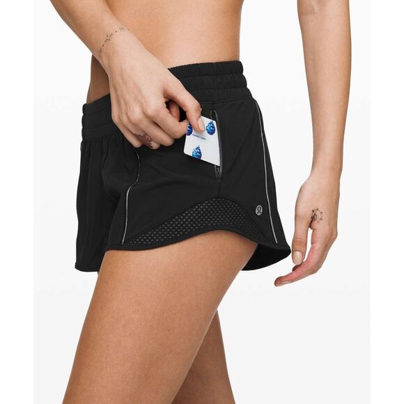 Lululemon Hotty Hot Short Reflective *2.5" Liner Stretch Black Women's Size 8 - Picture 6 of 15